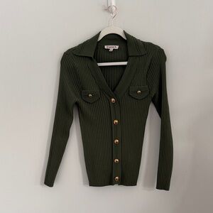 Nanette Lepore Olive Knit Sweater‎